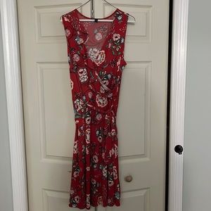 41 Hawthorn (Stitch Fix) floral dress with removable tie waist belt, size xl